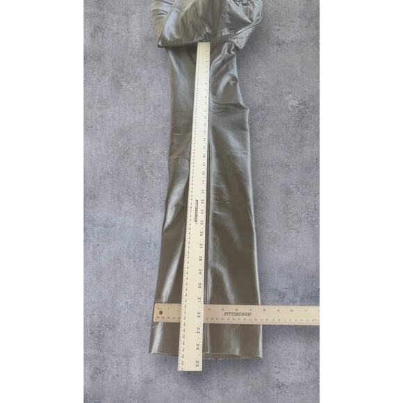 Vtg Black Leather Moto Pants Men’s 38 Biker Rocker Punk Y2K - Picture 7 of 11